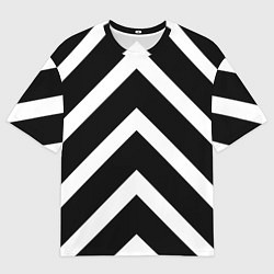 Мужская футболка оверсайз Черно-белые полoсы