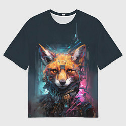 Мужская футболка оверсайз Боевой лис