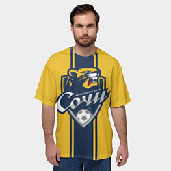 Футболка оверсайз мужская FC Sochi - Сочи, цвет: 3D-принт — фото 2