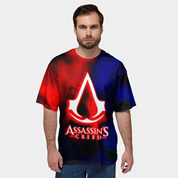 Футболка оверсайз мужская Assassins Creed fire, цвет: 3D-принт — фото 2