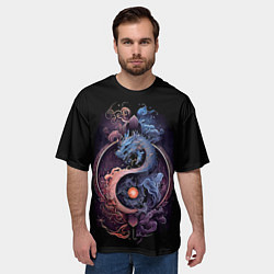 Футболка оверсайз мужская Мифический дракон, цвет: 3D-принт — фото 2