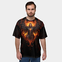Футболка оверсайз мужская Дерзкий Феникс, цвет: 3D-принт — фото 2