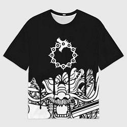 Футболка оверсайз мужская 7 смертных грехов dragon, цвет: 3D-принт