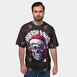 Футболка оверсайз мужская Horror xmas, цвет: 3D-принт — фото 2