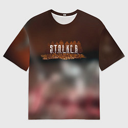 Мужская футболка оверсайз Stalker припять зона