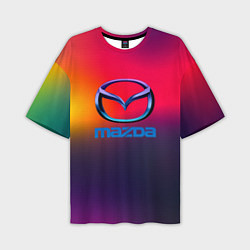 Футболка оверсайз мужская Mazda gradient, цвет: 3D-принт