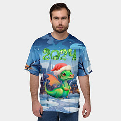 Футболка оверсайз мужская Милый дракончик 2024, цвет: 3D-принт — фото 2