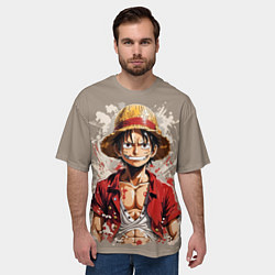 Футболка оверсайз мужская Монки Ди Руфи - One Piece, цвет: 3D-принт — фото 2