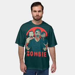 Футболка оверсайз мужская Zombie - день мертвеца, цвет: 3D-принт — фото 2