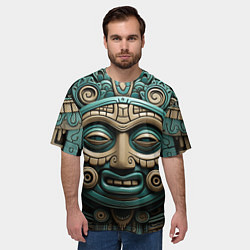 Футболка оверсайз мужская Орнамент в стиле индейцев майя, цвет: 3D-принт — фото 2