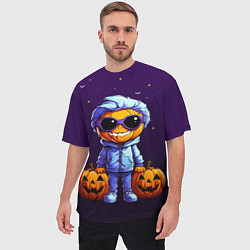Футболка оверсайз мужская Happy pumpkin, цвет: 3D-принт — фото 2