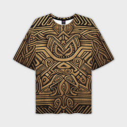 Мужская футболка оверсайз Орнамент в стиле викингов