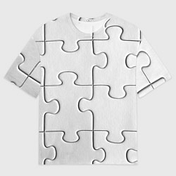 Футболка оверсайз мужская Детальки пазла, цвет: 3D-принт