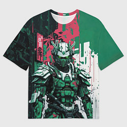 Футболка оверсайз мужская Штурмовой киборг, цвет: 3D-принт