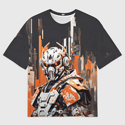 Мужская футболка оверсайз Оранжевый штурмовик