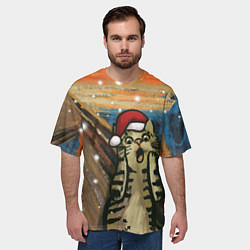 Футболка оверсайз мужская Кот Крик - 2024, цвет: 3D-принт — фото 2