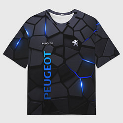 Мужская футболка оверсайз Peugeot - плиты с эффектом свечения