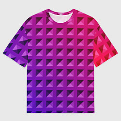Мужская футболка оверсайз Пластиковые объемные квадраты