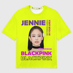 Футболка оверсайз мужская Jennie - певица Blackpink, цвет: 3D-принт