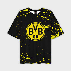 Футболка оверсайз мужская Borussia yellow splash, цвет: 3D-принт