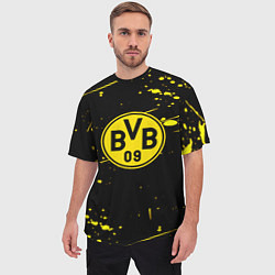 Футболка оверсайз мужская Borussia yellow splash, цвет: 3D-принт — фото 2