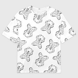 Футболка оверсайз мужская Сончас у медвежат - раскраска, цвет: 3D-принт
