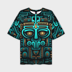 Мужская футболка оверсайз Орнамент в ацтекском стиле