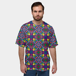 Футболка оверсайз мужская Стеклянная мозаика, цвет: 3D-принт — фото 2