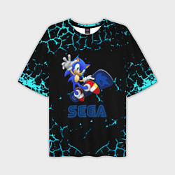 Мужская футболка оверсайз Sonic sega game