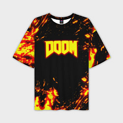 Мужская футболка оверсайз Doom огненный марс