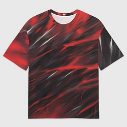 Мужская футболка оверсайз Красный шторм