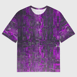 Мужская футболка оверсайз Фиолетовый металл модерн