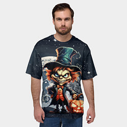 Футболка оверсайз мужская Джек и тыква, цвет: 3D-принт — фото 2