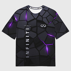 Футболка оверсайз мужская Infiniti - плиты с эффектом свечения, цвет: 3D-принт