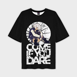 Мужская футболка оверсайз If you dare anime girl
