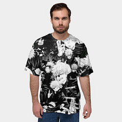 Футболка оверсайз мужская Сатору Годжо - Магическая Битва, цвет: 3D-принт — фото 2