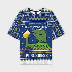 Мужская футболка оверсайз I heard you like ugly sweaters