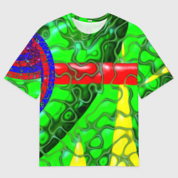 Мужская футболка оверсайз Кожаный рельеф