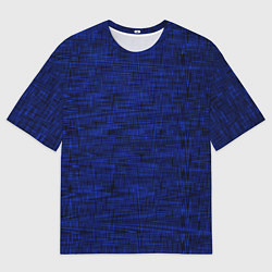 Мужская футболка оверсайз Тёмно-синий текстура