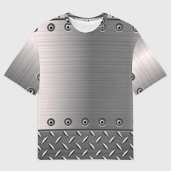 Футболка оверсайз мужская Стальные листы, цвет: 3D-принт