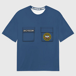 Футболка оверсайз мужская Спасатель-МЧС, цвет: 3D-принт