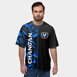 Футболка оверсайз мужская Changan - blue uniform, цвет: 3D-принт — фото 2