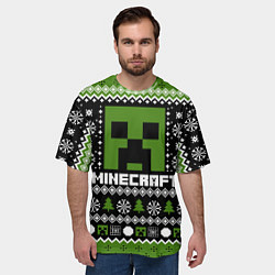 Футболка оверсайз мужская Minecraft christmas sweater, цвет: 3D-принт — фото 2