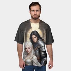 Футболка оверсайз мужская Принцесса и её рыцарь, цвет: 3D-принт — фото 2