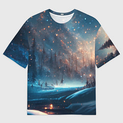 Футболка оверсайз мужская Сказочный лес, цвет: 3D-принт