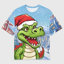 Мужская футболка оверсайз Малыш дракончик