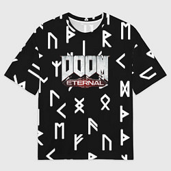 Футболка оверсайз мужская Doom Eternal mars symbol demon, цвет: 3D-принт