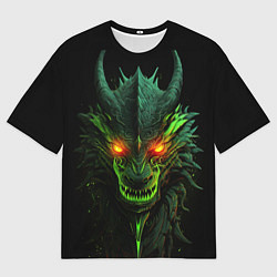 Мужская футболка оверсайз Дракон сверкающих елей