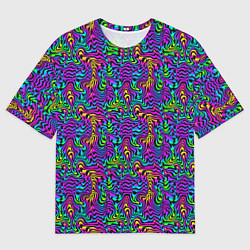 Футболка оверсайз мужская Multicolored stripes, цвет: 3D-принт