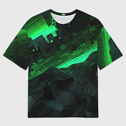 Мужская футболка оверсайз Визуальные иллюзии в геометрии